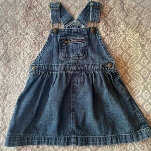Chaps Baby Girl Overall Dress. Size 18 months